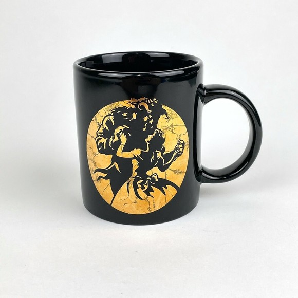 Disney's Beauty and the Beast A New Musical Gold Reflective Coffee Mug Cup - Picture 3 of 6